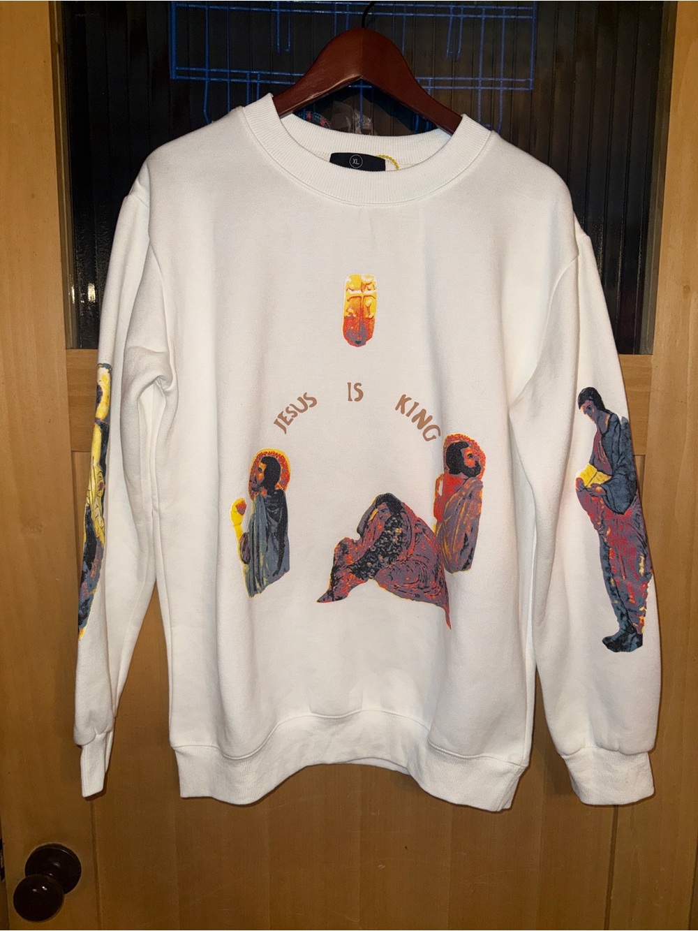 New Kayne West Jesus Is King Sweatshirt Real Soul  White  Hip Hop Streetwear XL